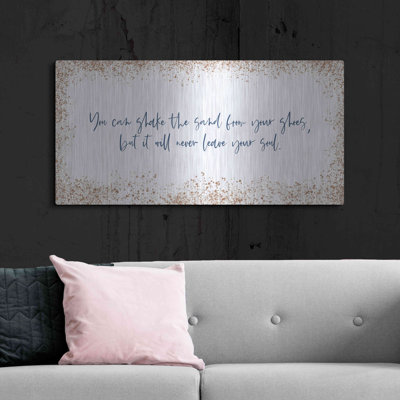 Art mural en métal «Shake the Sand» par Imperfect Dust