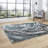 Chessman area rug Machine Woven Rectangle Grey-1428114517