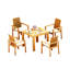 4 Seats 5 Pcs Grade-A Teak Wood Dining Set: 36" Square Table And 4 Clipper Stacking Arm Chairs #11CP0804-1484409242
