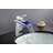 Waterfall Single Hole Bathroom Faucet,Single Handle Bathroom Sink Faucet with LED