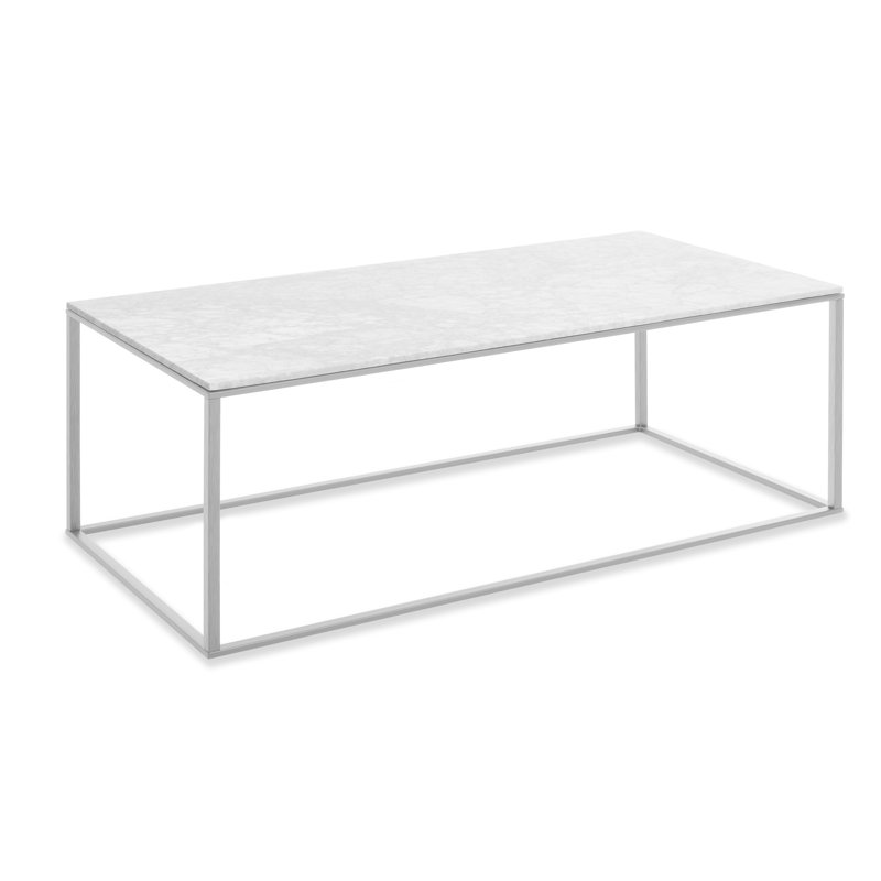 Minimalista Coffee Table, White, 13" H x 60" W x 29" D