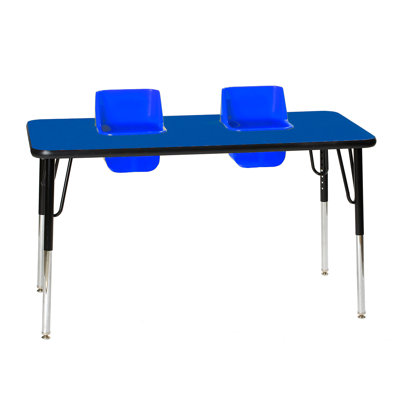 Laminate Adjustable Rectangle 2 Students Activity Table & Chairs