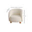 Élégant fauteuil à oreilles, blanc, 32,3 po x 30,3 po x 31,5 po | Structure 100% bois de charme, 100% tissu Teddy | Siège confortable: 20,9 po x 16,9 po x 20,5 po | Parfait pour le salon et un coin lecture confortable, design élégant