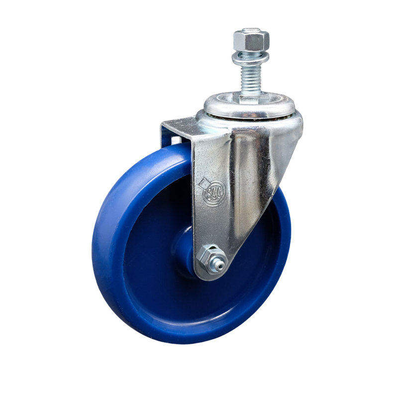 Polyurethane Wheel Swivel 10mm Threaded Stem Caster Set SCC