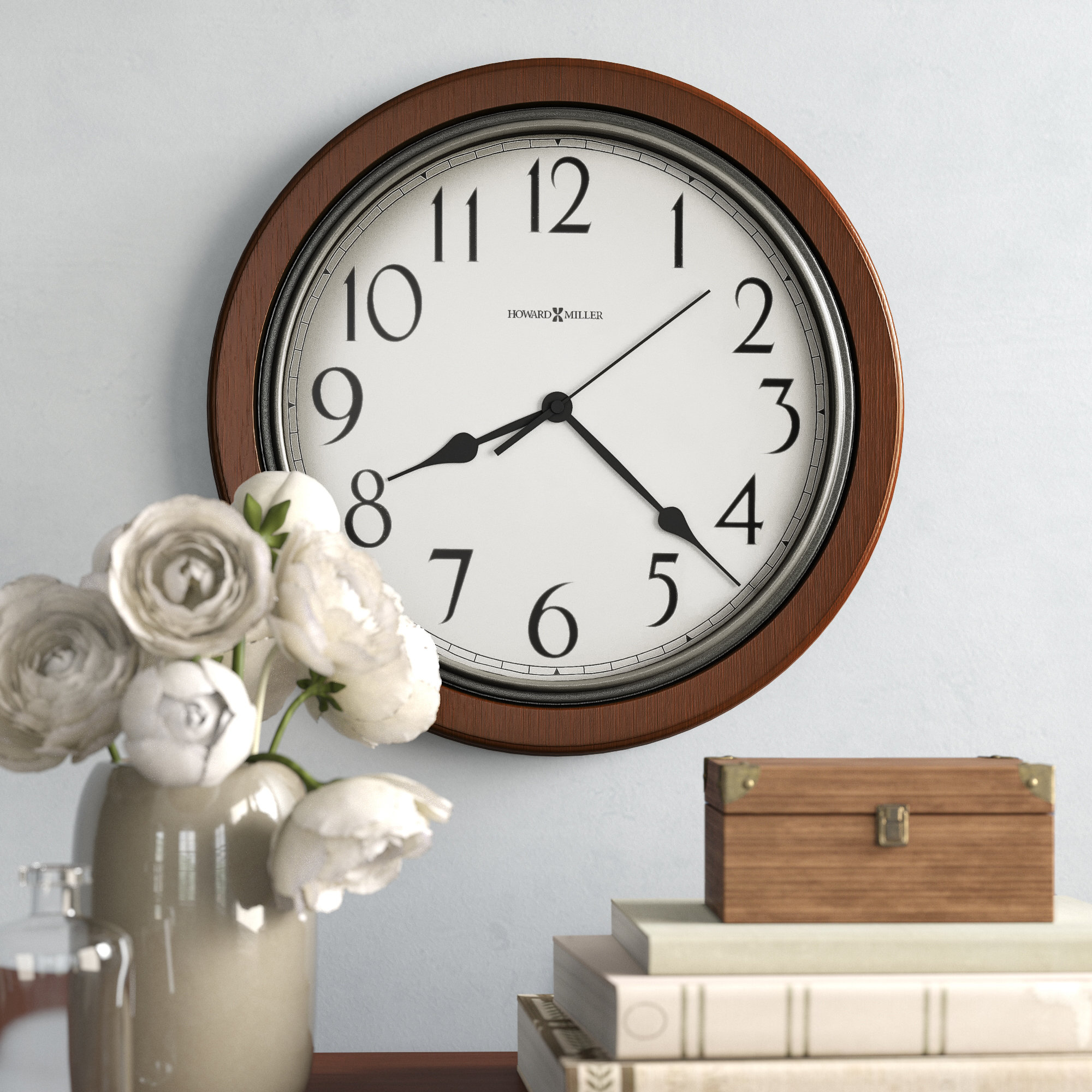Horloge Murale Howard Miller Sinclair – Finition Cerise – Neuve Sous Emballage