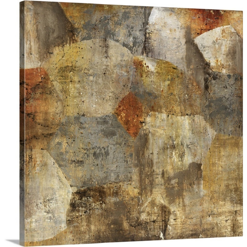 " Stone Wall " by Alexys Henry, 35" H x 35" W x 1.5" D, Wrapped Canvas