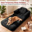 Fauteuil convertible surdimensionné en velours côtelé avec éponge à rebond élevé et coussin-1421469130