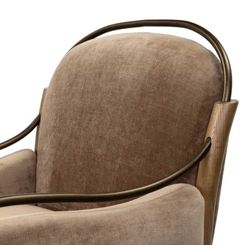 Demi Chaise, Taupe Shearling