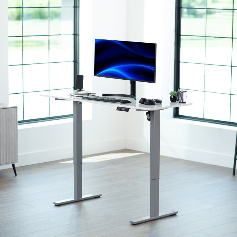 VIVO Electric 60” x 24” Stand Up Desk, Gray