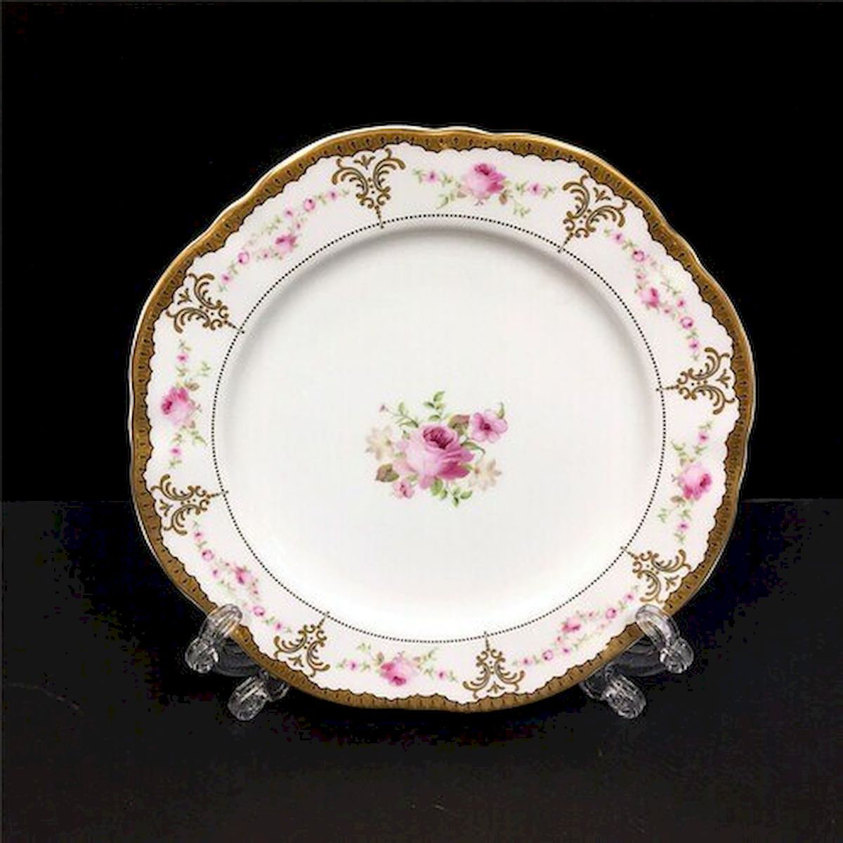House of Hampton® Tris Pink Floral Plate | Wayfair