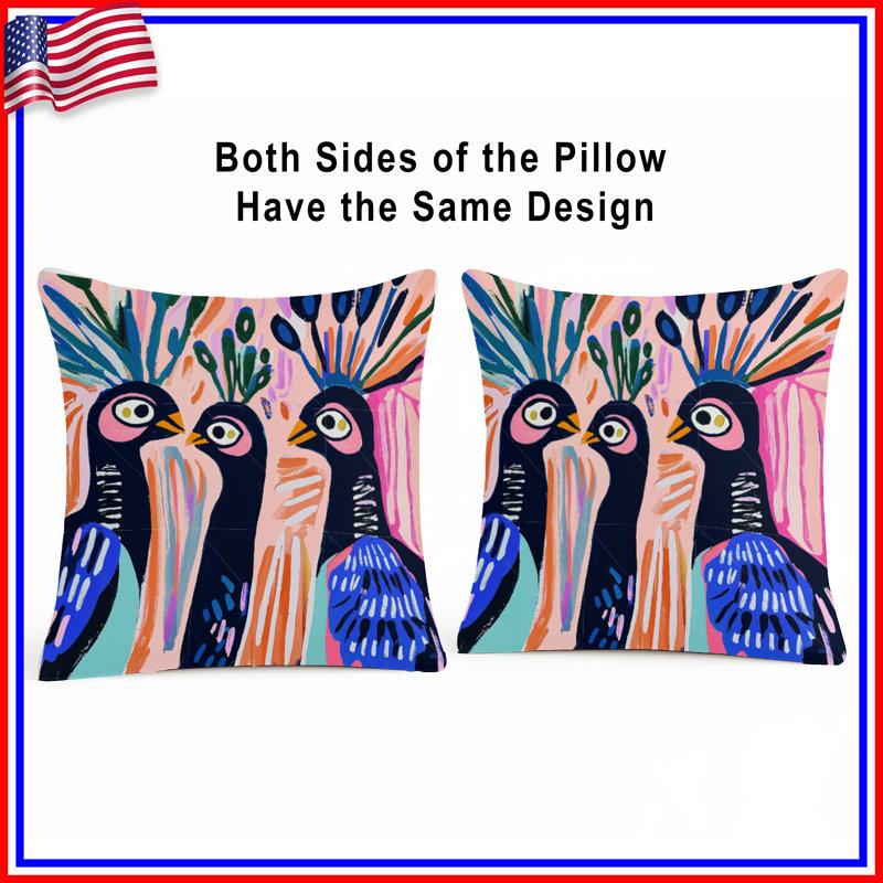 Coussin Peacock, 20 po x 20 po