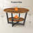 Round Coffee Table with 2-Tier Storage Shelves