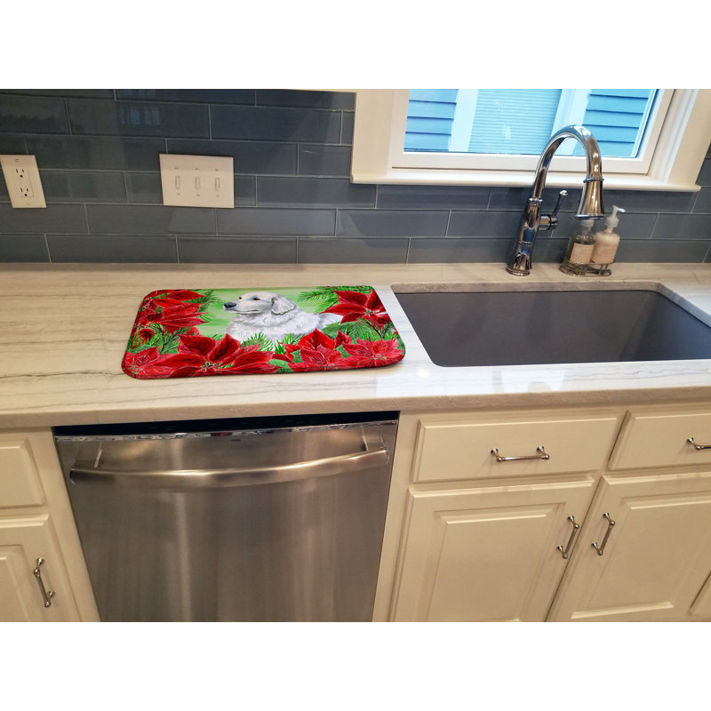 Tapis de séchage poinsettias berger maremma
