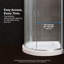 Ensemble de douche rond transparent 33 po avec base de douche et mur OVE Decors Breeze-1524720454-1597569727