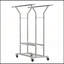 Portant à vêtements réglable avec 2 tringles de suspension, 2 tablettes de rangement et une capacité de charge de 264 lb pour des espaces de vie organisés