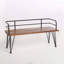 Banc en bois industriel et métal Zion