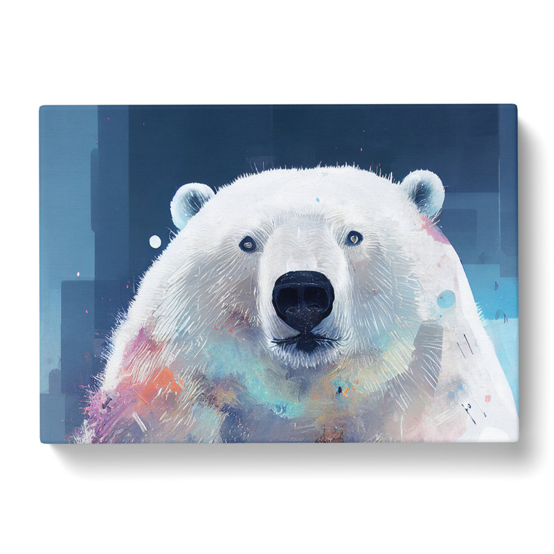 Polar Bear Painting Vol.4 - Wrapped Canvas, 35cm H x 50cm W x 3cm D