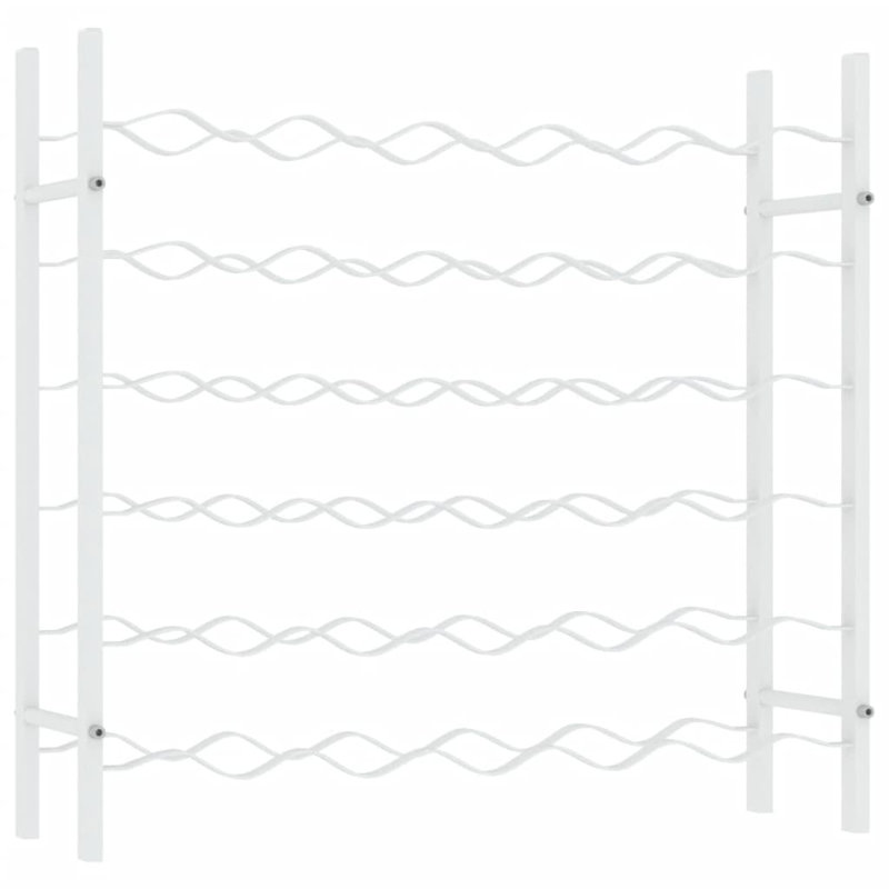Clora 36 Bottle Floor Wine Bottle Rack, White, 58.5cm H x 64cm W x 22cm D