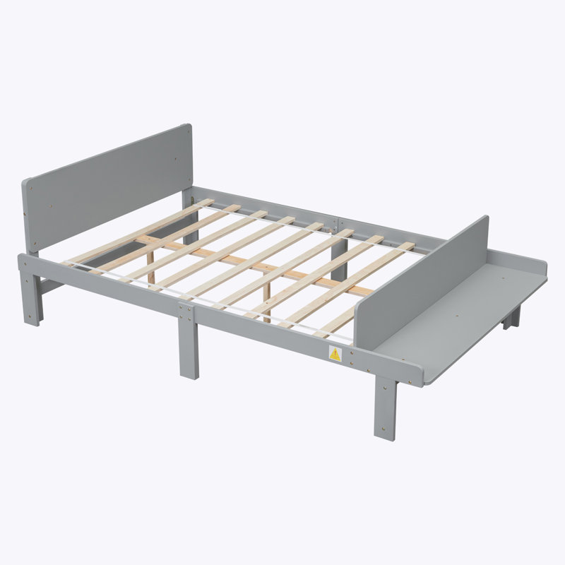 Platform Bed, Gray, Full / Double Incorrect