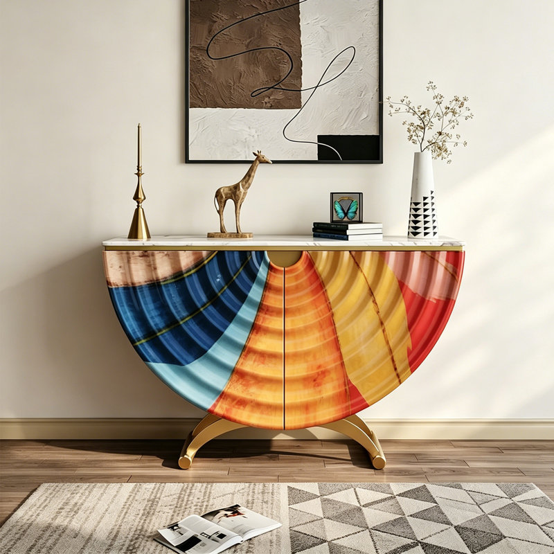 Buffet moderne et artistique, 34.65" H x 62.99" W x 13.78" D