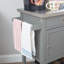 Chariot de cuisine sur roulettes avec comptoir en acier inoxydable de 26 po de largeur Annily-23568634
