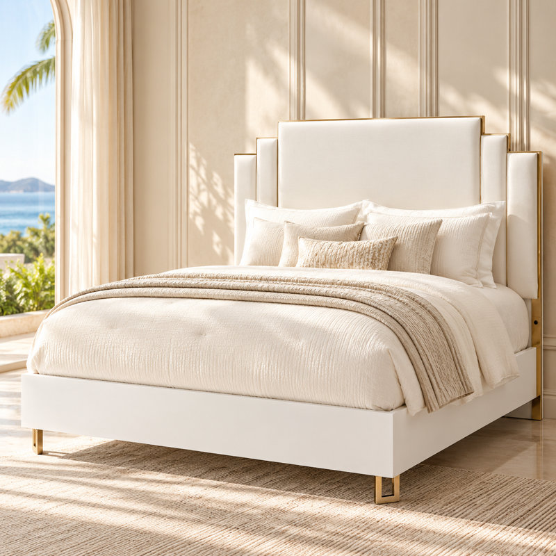 Palm Gate Upholstered Standard Bed, Queen