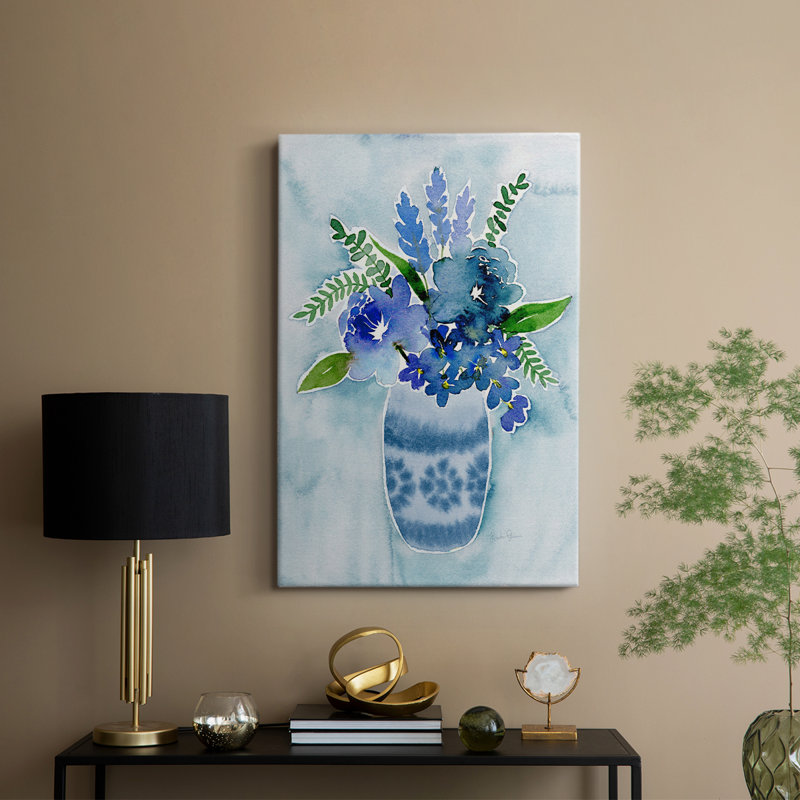 Bouquet bleu II - galerie Cavas sur mesure, H 18 po x l 12 po