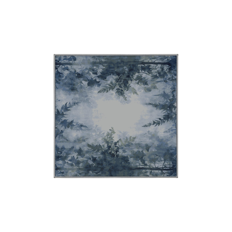 Tapis gris soyeux et moelleux, Carré 7 pi