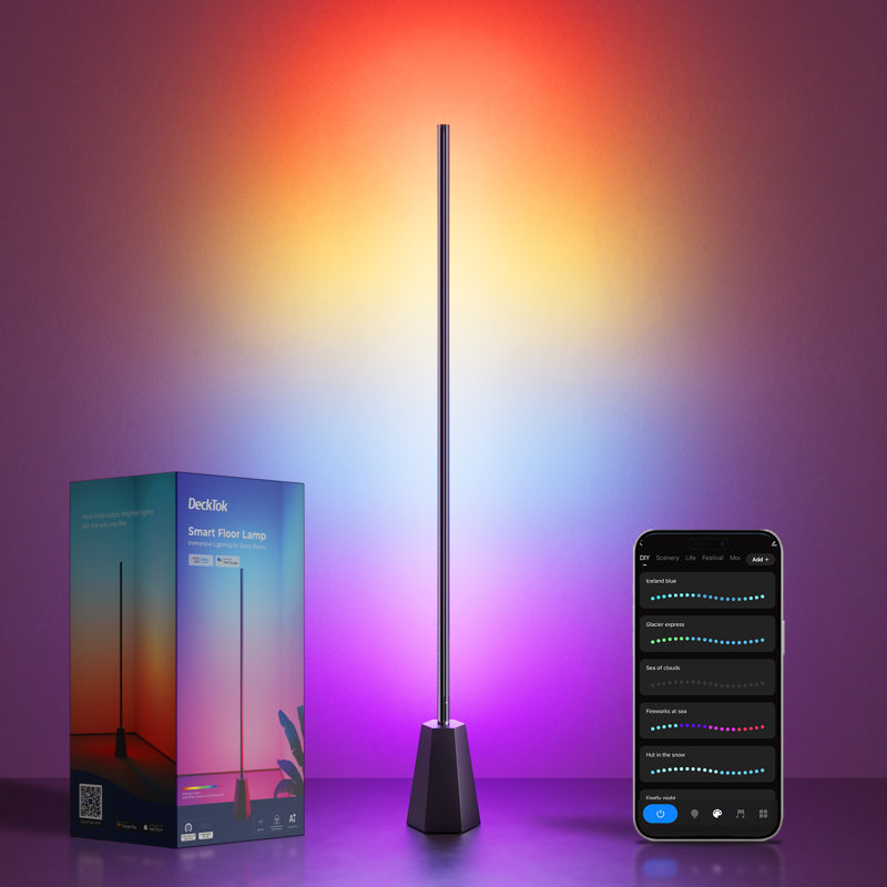 53.86cm Matte LED Torchiere Floor Lamp with USB