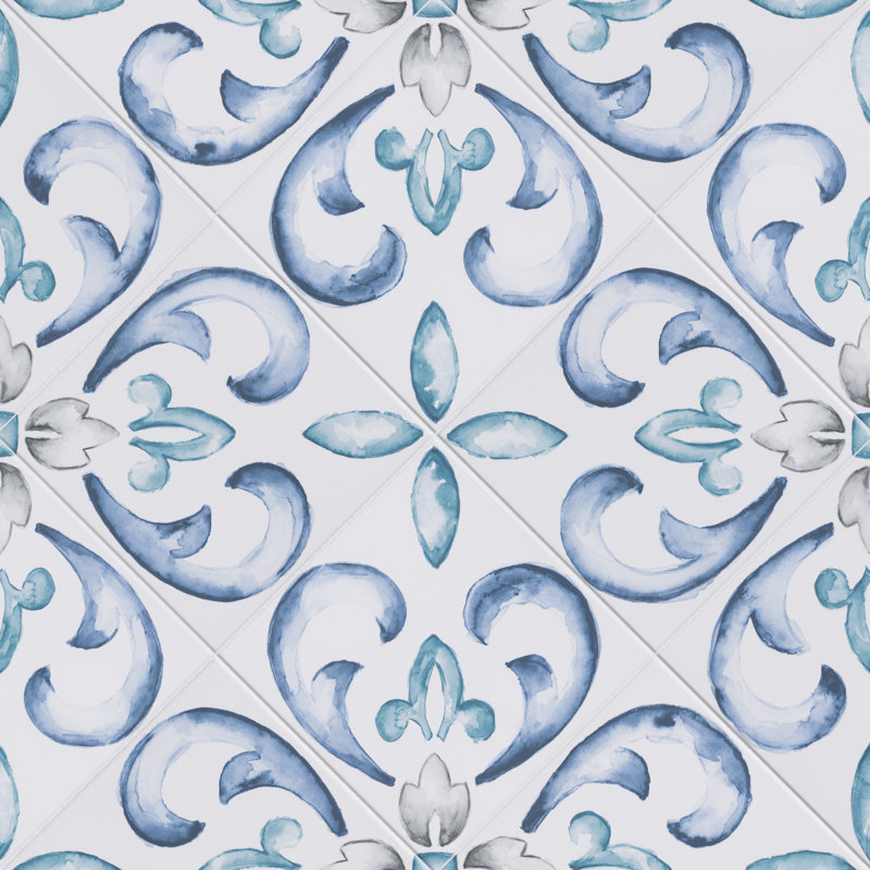 Saint Germain 6" x 6" Porcelain Singular Wall & Floor Tile