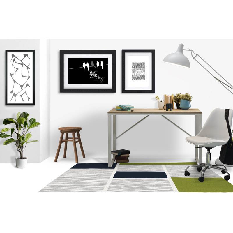 Rapu Rectangle Chair Mat with Straight Cut Edge for Firm Surfaces, 36" W x 60" L, Chartreuse
