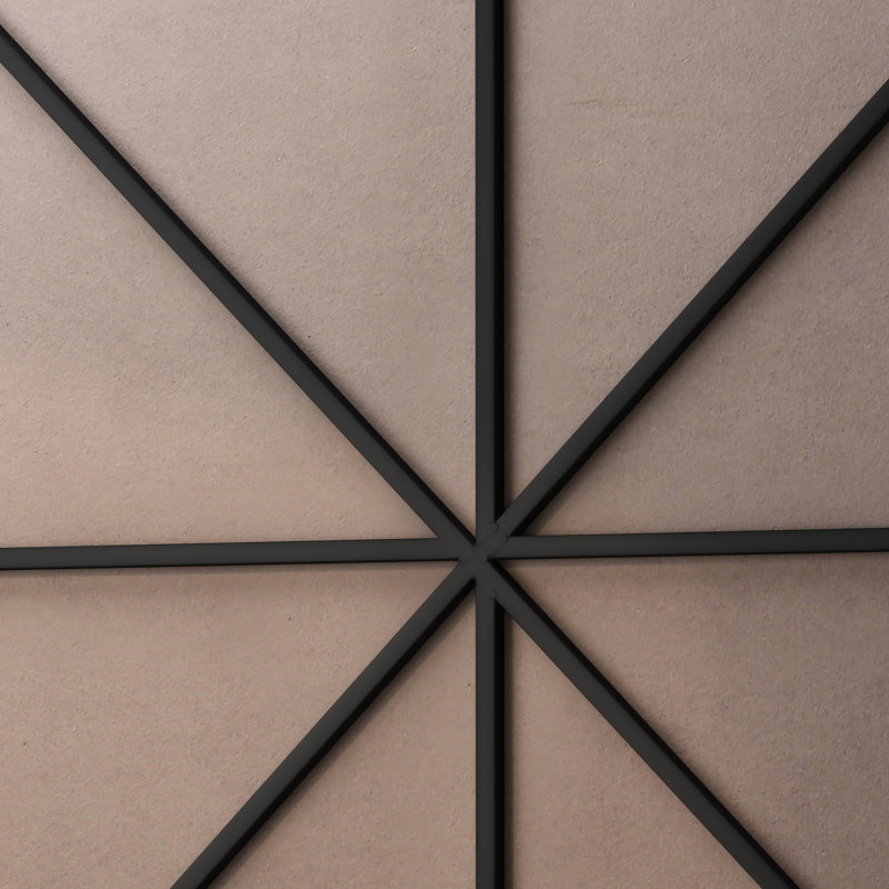 Miroir noir avec cadre en métal 39 po - Meuble-lavabo mural pour salle de bain