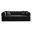 Canapé à compression de 78,8 po, canapé-lit convertible au sol avec accoudoirs avec dossier coussiné, canapé-lit futon confortable, causeuse modulaire désossée, tissu en velours côtelé, pour le salon, la chambre à coucher, noir-1070162850