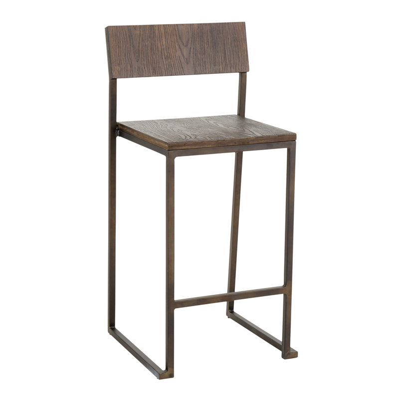 Reeno Counter Stool with Metal Frame