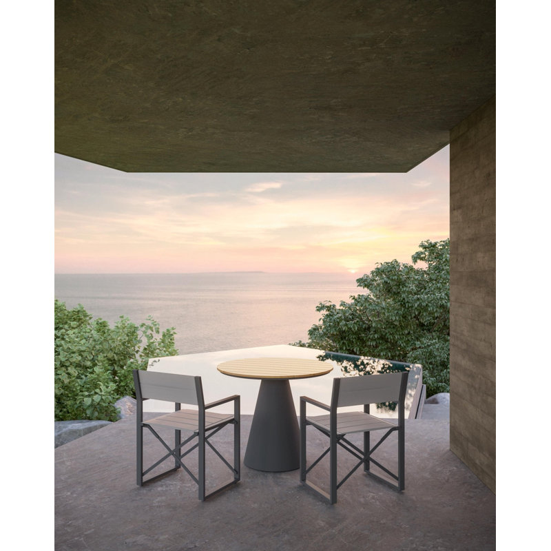 Leon Counter Table - Alpine Weatherwood Top, Charcoal
