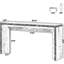 Console avec rangement Farmhouse, table de canapé étroite pour canapé derrière, support de couloir d'entrée pour le salon et l'entrée, finition brun clair
