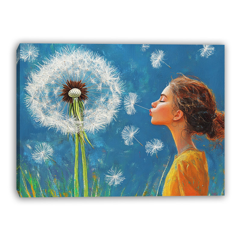 «Dandelion Wish», art mural sur toile tendue, H 36 po x l 48 po x P 1,5 po