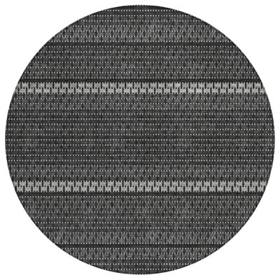 Machine Washable Indoor/Outdoor Lockway ACN2427 Stripes Rug