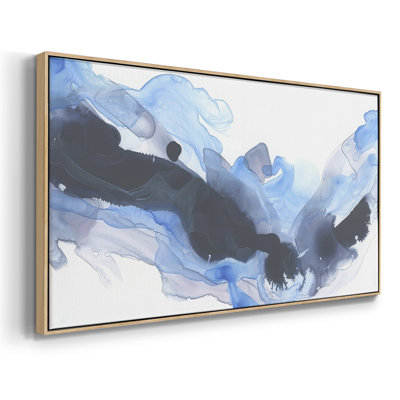 Azul Wave I- Framed Gallery Wrapped Canvas -Ready to Hang
