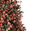 Arbre topiaire artificiel en forme de buis 90 cm pour décoration de porche et patio extérieur, rouge, 2 pièces