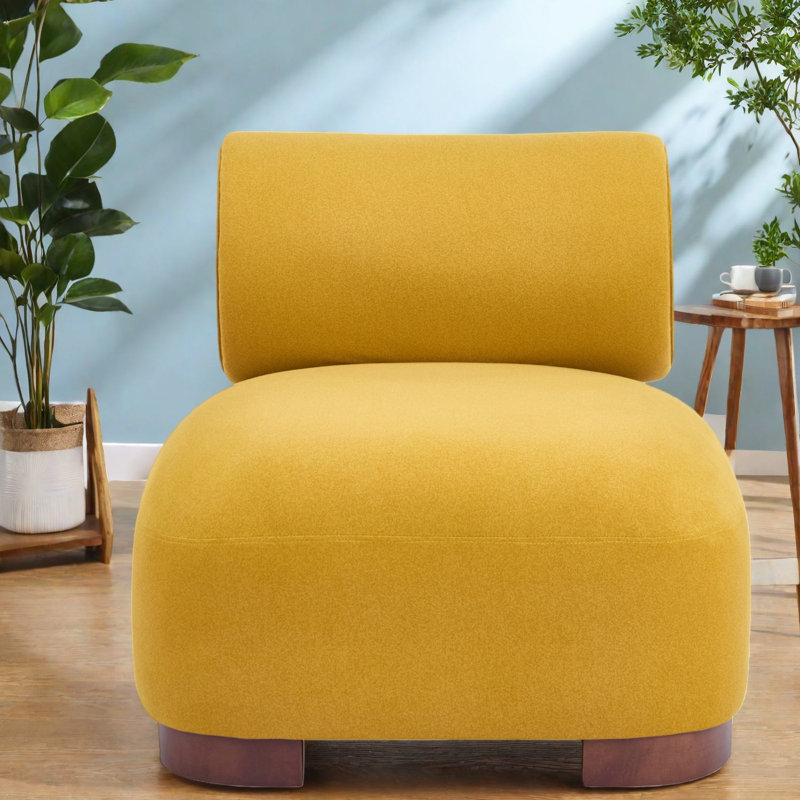 Chaises d'appoint adaptées aux animaux de compagnie, chaise spacieuse moderne en polyester jaune pour la maison