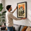 Lotus in Bloom Botanical - Framed Print-454970347-454970346
