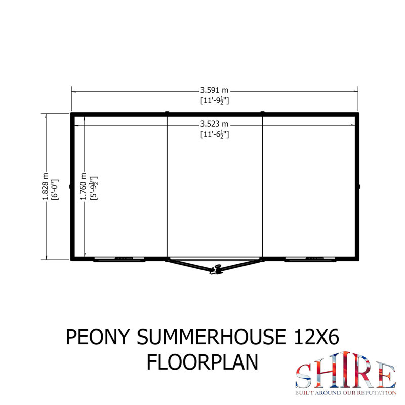 Peony 12 x 6 Ft. Summer House