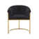 Vogue Polyester Blend Upholstered Fixed Back Dining Chair in Black