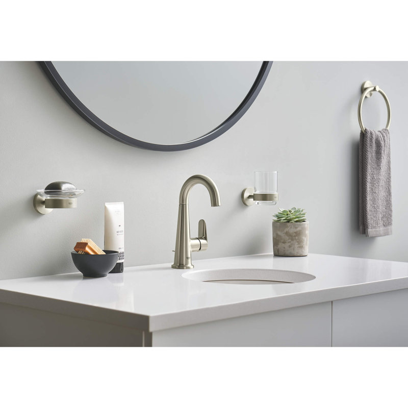 Veletto Single Hole Bathroom Faucet, Brushed Nickel