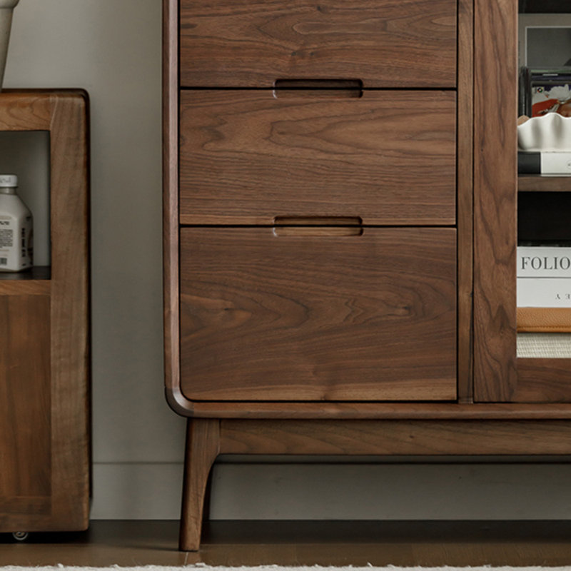 Classic black walnut bookcase