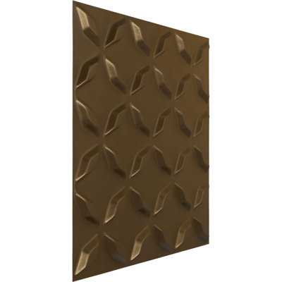 L 19 5/8 po x H 19 5/8 po Panneau mural décoratif 3D EnduraWall Delfina, métallique (couvre 2,67 pieds carrés)