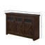 Armoire latérale à 3 portes de style rétro avec verre et tablettes amovibles pour des solutions de rangement polyvalentes-1601679641