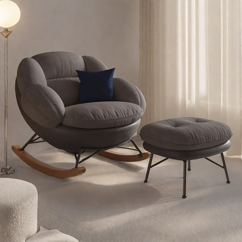 Chaise berçante moderne et simple en escargot, Gris