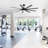 72 Inch Large Ceiling Fan with Light and Remote, Black/Walnut Fan, 3CCT LED, 6-Speed Reversible DC Motor-329636278